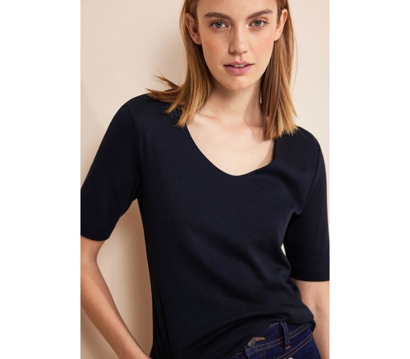 Street One Palmira Basic Shirt Deep Blue