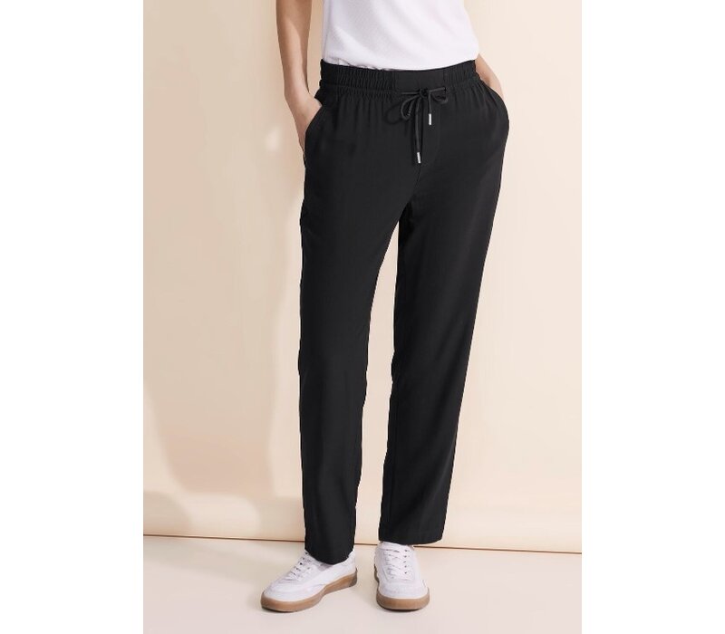 Street One Bonny Viscose Pant Black