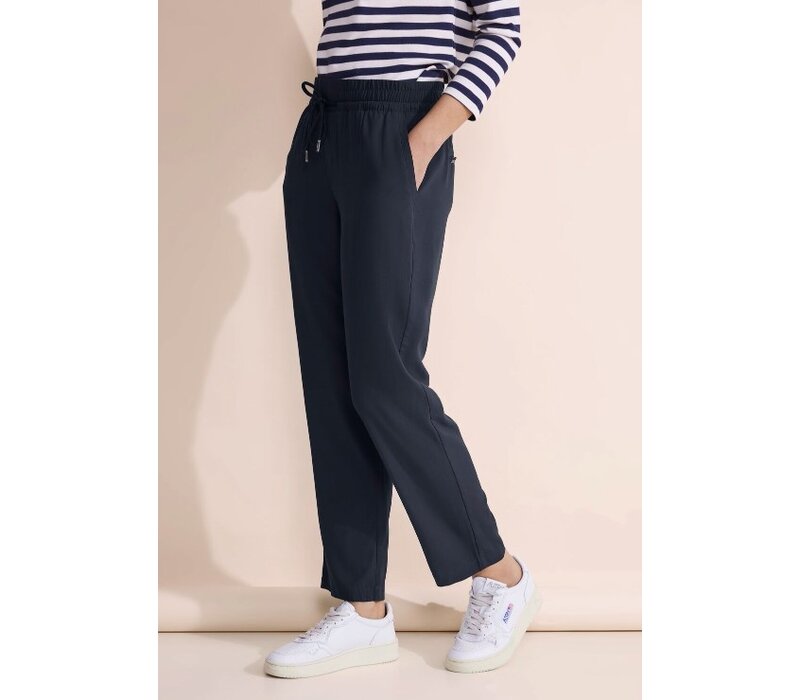 Street One Bonny Viscose Pant Deep Blue