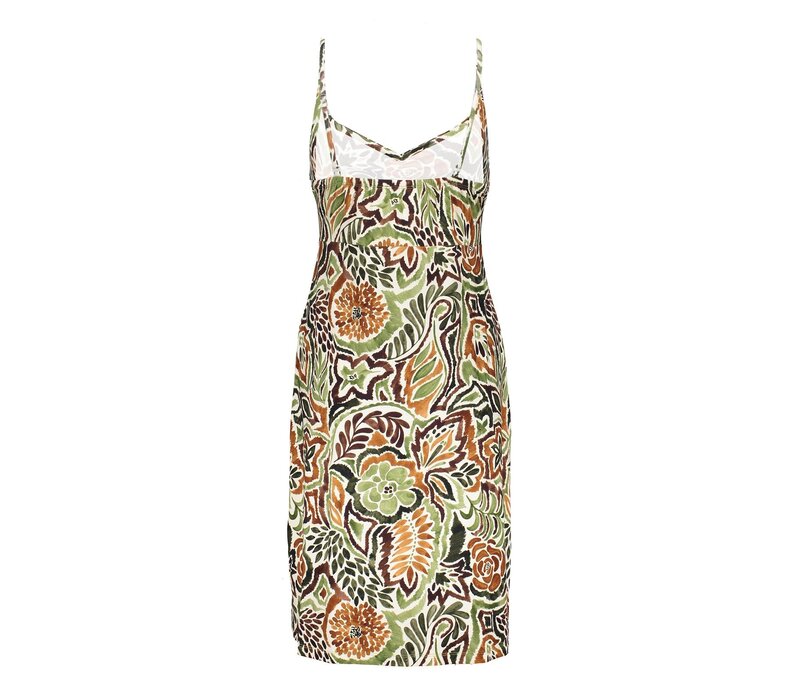 Geisha Dress Spaghetti Olive