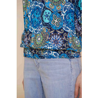 Geisha Top Smock at Bottom Blue