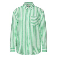 Street One Striped Casual Shirtcollar Soft Grass Green