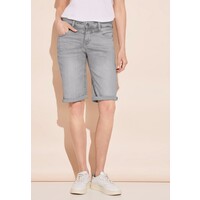 Street One Jane Mid Waist Bermuda Light Grey Soft Wash