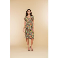 Geisha Dress Short Sleeves Olive