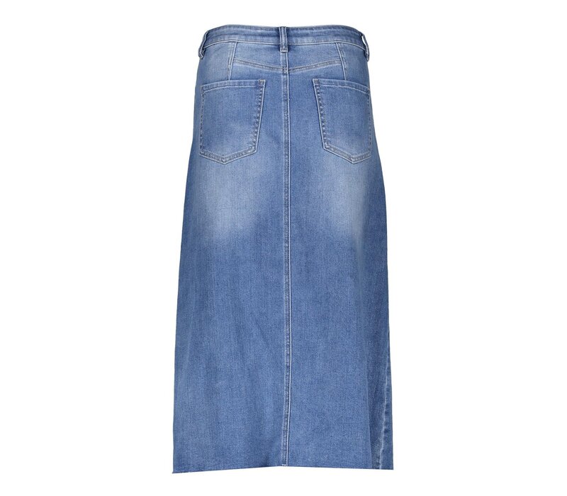 Geisha Jeans Skirt Long Stonebleach Denim