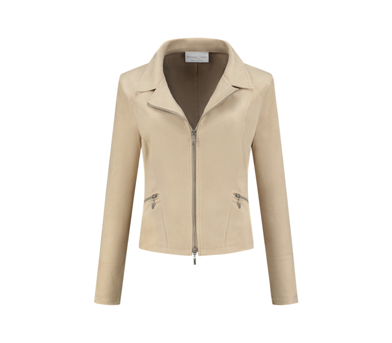 Helena Hart Zipper Suedine Sand