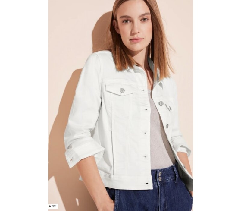 Street One Denim Jacket White Soft Washed