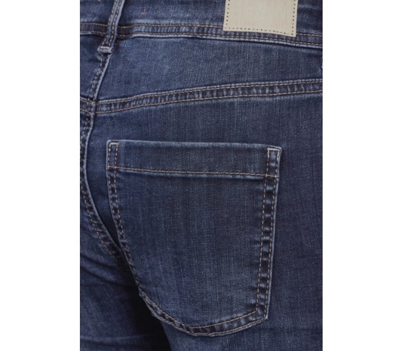 Street One Jane Mid Waist Bermuda Indigo Blue Washed