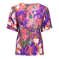 Geisha T-shirt V-Neck Fuchsia