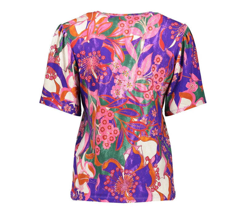 Geisha T-shirt V-Neck Fuchsia