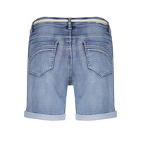 Geisha Shorts Jogdenim + Belt Mid Blue Denim