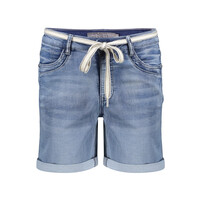 Geisha Shorts Jogdenim + Belt Mid Blue Denim