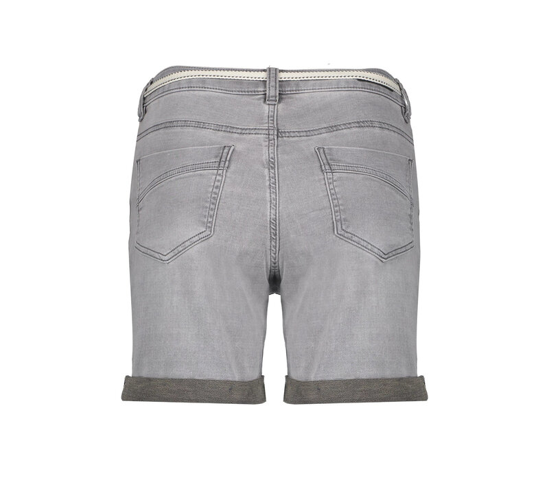 Geisha Shorts Jogdenim + Belt Grey Denim