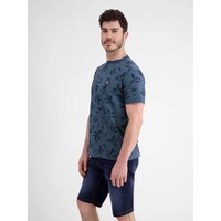 Lerros T-Shirt Serafino Storm Blue