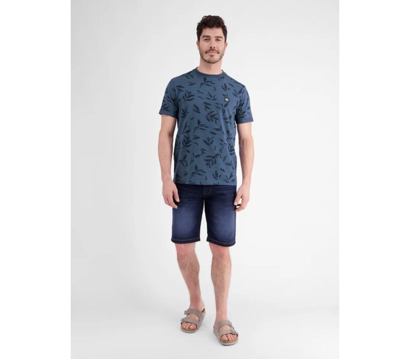 Lerros T-Shirt Serafino Storm Blue