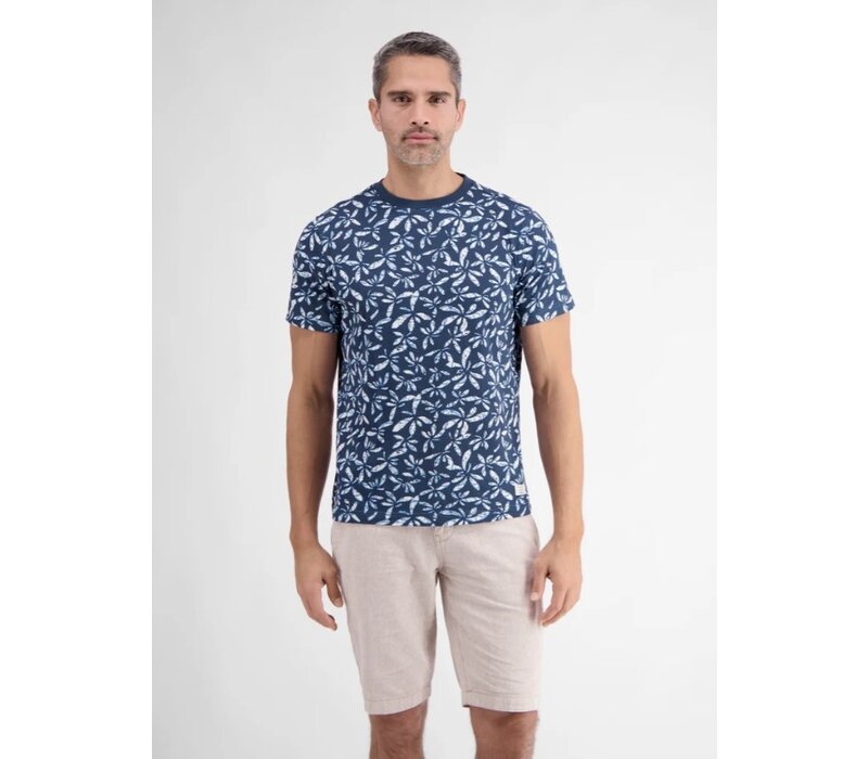 Lerros T-Shirt Serafino Storm Blue