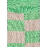 Street One Striped Boothals Sweater Light Spring Green Melange