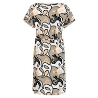 Zoso Allover Print Dress Apricot