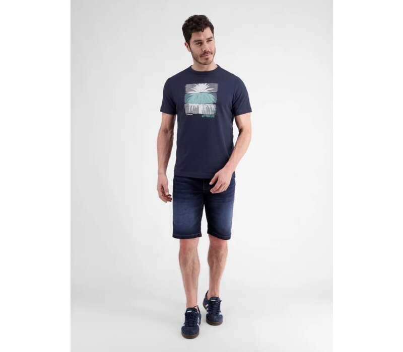 Lerros T-Shirt Serafino Classic Navy