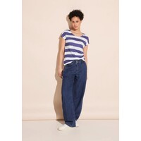Street One Two-Color Stripemix Deep Water Blue