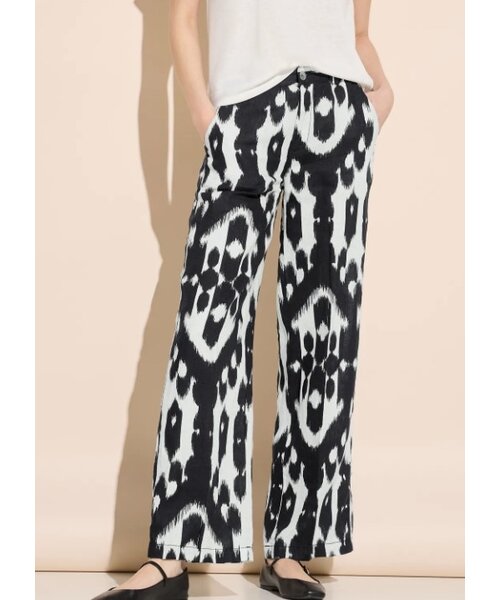 StreetOne Street One Linnen Wide Leg Broek