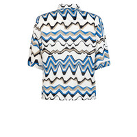 Zoso Printed Woven Blouse strong blue multi