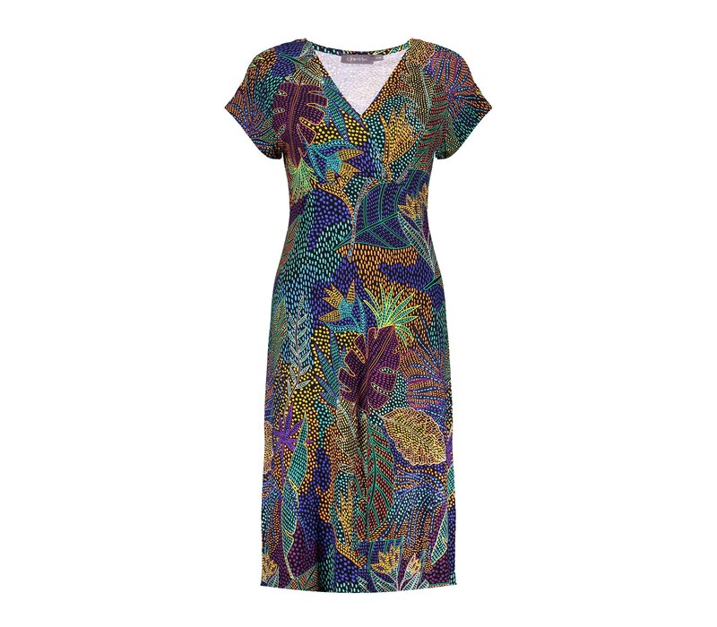 Geisha Dress Short Sleeves Black