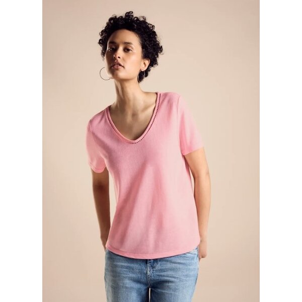 Street One Linen Look Shirt Crochet 