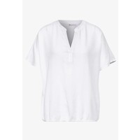 Street One Crinkled Splitneck Blouse White