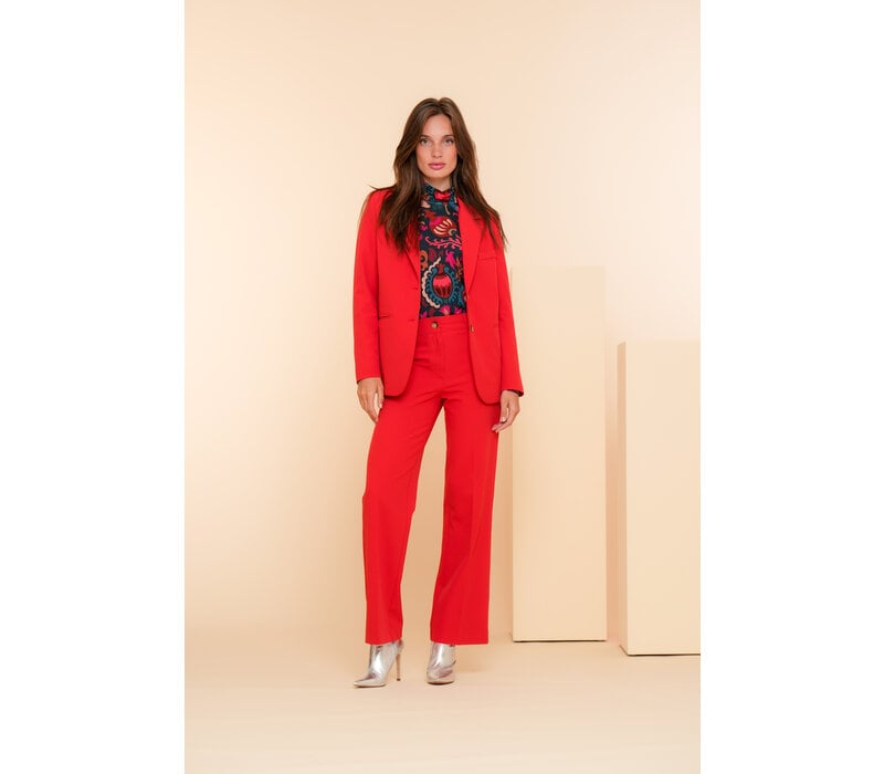 Geisha Pantalon Straight Fit red