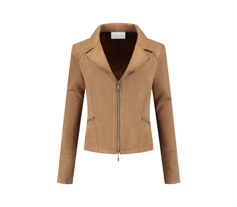 Helena Hart Zipper Daim Suedine Camel