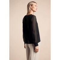 Street One Chiffon Matmix Shirt Black