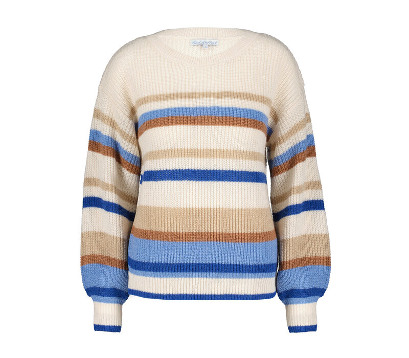 Red Button Sammy Stripe Sweater Sky Blue