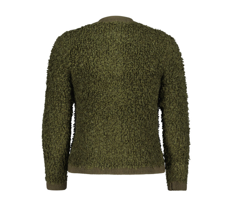 Red Button Jacket Jolie Boucle Army Green