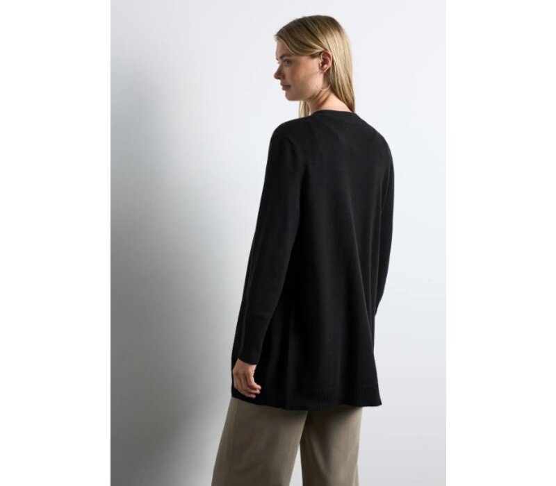 Street One Cosy Open Cardigan Black