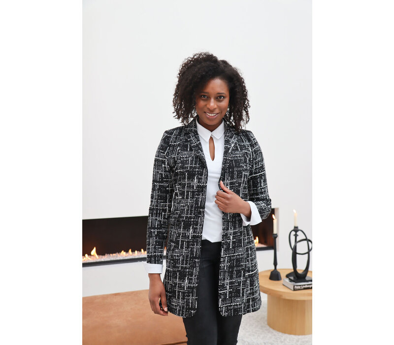 Helena Hart Blazer Tuxy Lux Zwart Wit