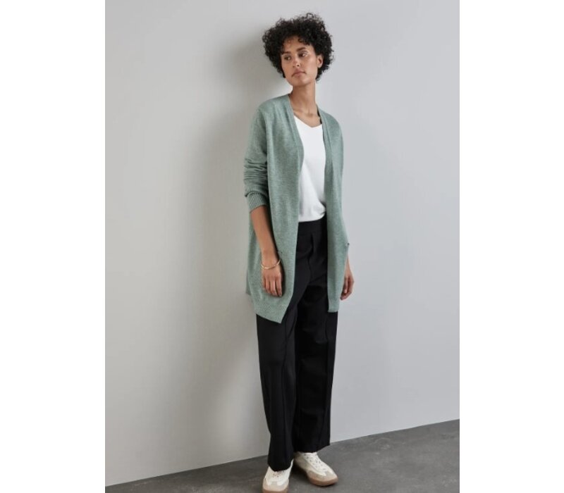 Street One Cosy Open Cardigan Temper Mint Melange