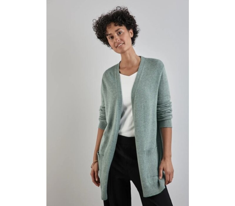 Street One Cosy Open Cardigan Temper Mint Melange