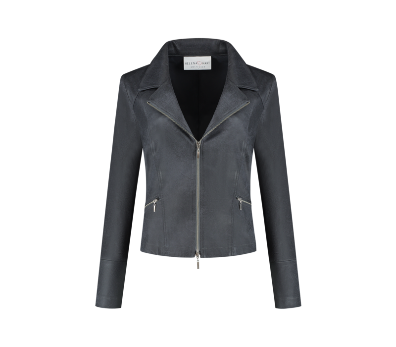 Helena Hart Zipper Biker Antraciet