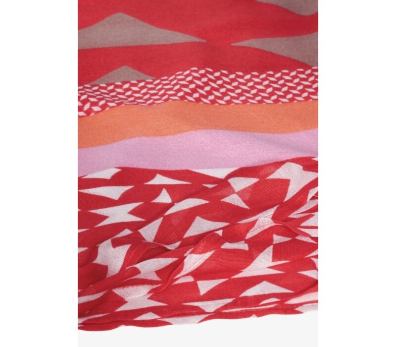 Street One Color Print Loop Mandarin Red