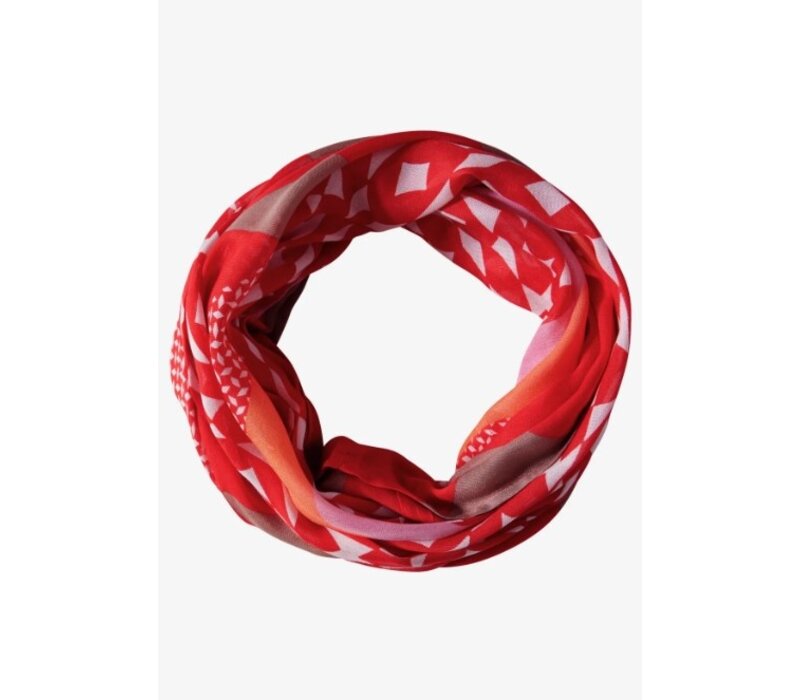 Street One Color Print Loop Mandarin Red