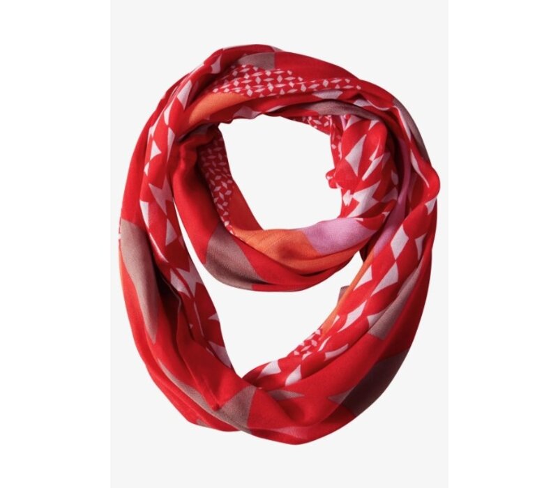 Street One Color Print Loop Mandarin Red