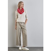 Street One Color Print Loop Mandarin Red