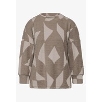 Street One Fluffy Dessin Turtle Neck Shirt Rich Mocha