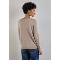 Street One Boothals Sweater Warm Taupe Melange