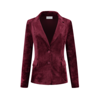 Helena Hart Blazer Velour Midi Uni Wine