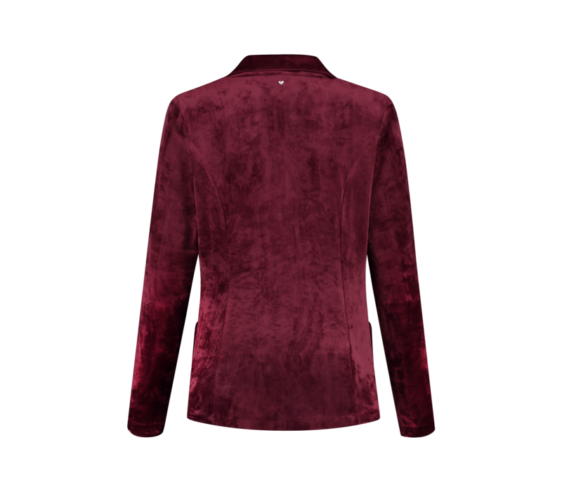 Helena Hart Blazer Velour Midi Uni Wine