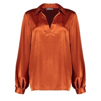 Geisha Blouse Satin Rust