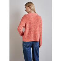 Street One Multicolor Boucle Sweater Peachwood Orange