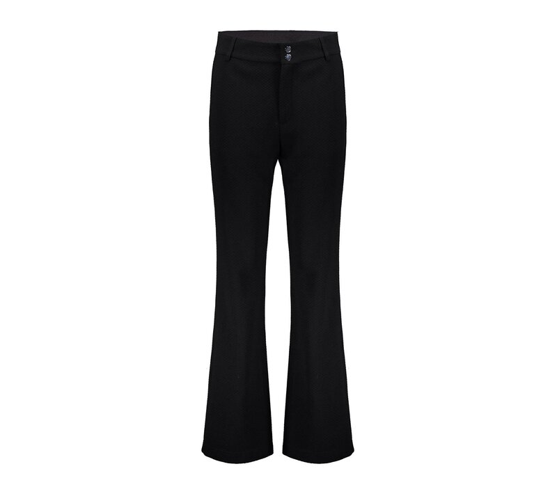 Geisha Pants Solid Jacquard Black